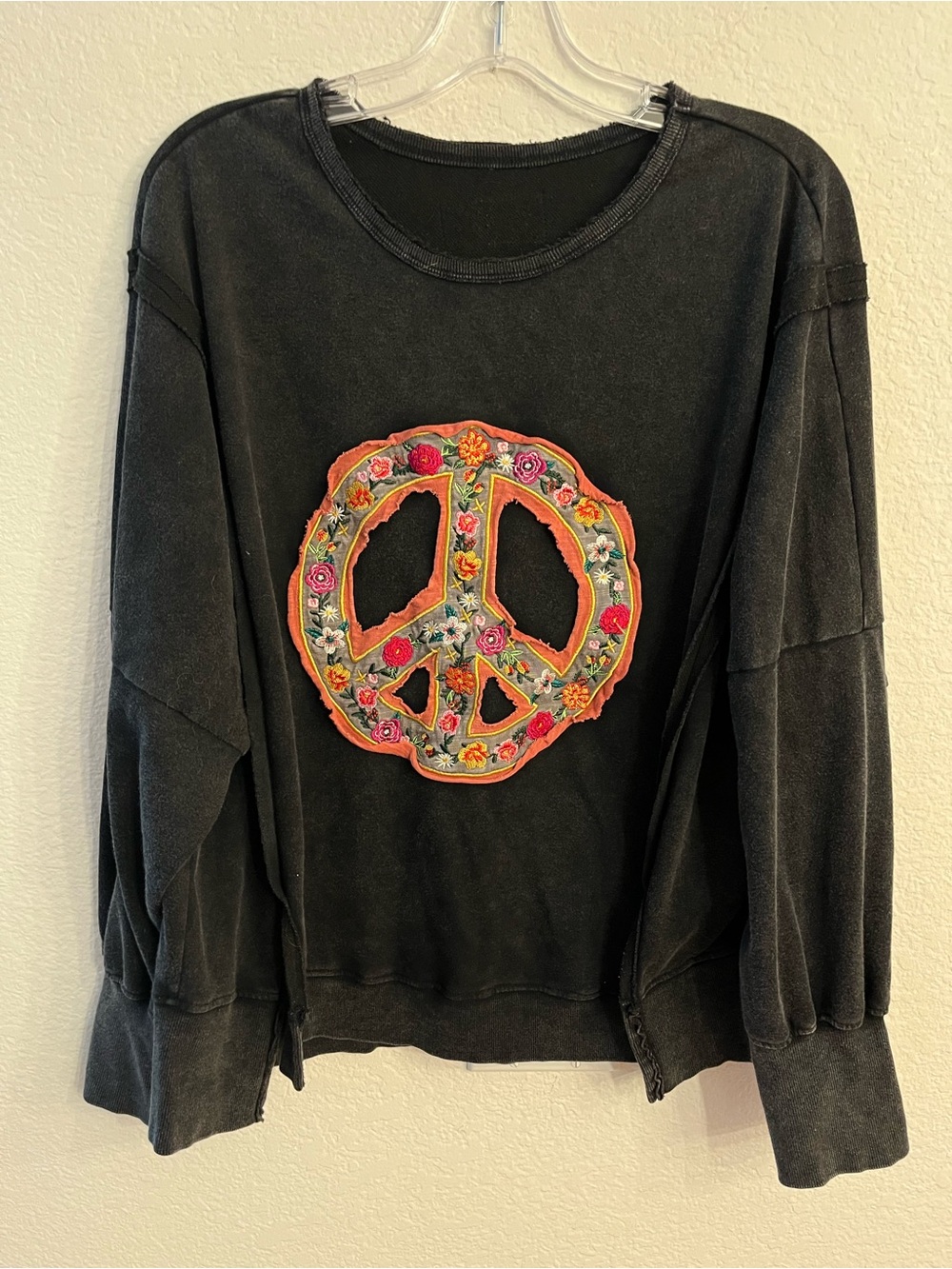 PEACE BOHEMIAN SIGN 100 percent cotton boutique delicious sweatshirt!!
